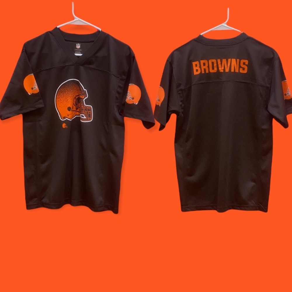 Size Large 14 16 Cleveland Browns Jersey Shirt Boys Girls Youth - Picture 1 of 3